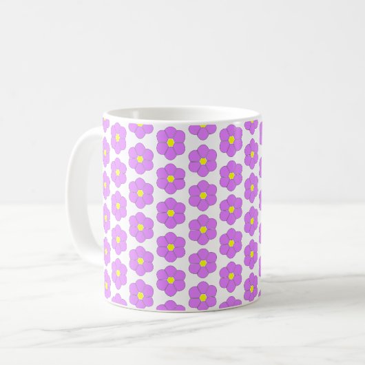 Lila Blume Kaffeetasse (Vorderseite Links)
