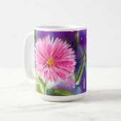 Lila Blume Kaffeetasse (Vorderseite Links)