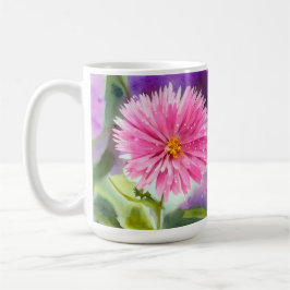 Lila Blume Kaffeetasse