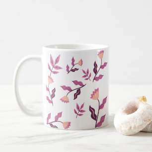Lila Blume Kaffeetasse