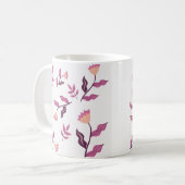 Lila Blume Kaffeetasse (Vorderseite Links)