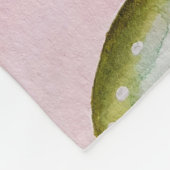 Lila Blume Kaktus (Nopal) Fleecedecke (Ecke)