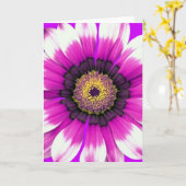 Lila Blume Karte (Gelbe Blume)