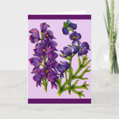 lila Blume Karte (Vorderseite)