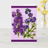 lila Blume Karte (Gelbe Blume)