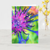 Lila Blume Karte (Gelbe Blume)