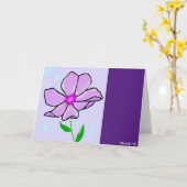 Lila Blume Karte (Gelbe Blume)