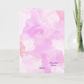 Lila Blume Karte (Rückseite)