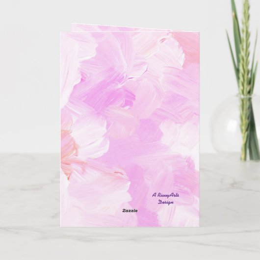 Lila Blume Karte (Rückseite)