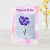 Lila Blume Karte (Gelbe Blume)