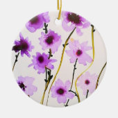 Lila Blume Keramik Ornament (Vorne)