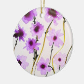 Lila Blume Keramik Ornament (Links)