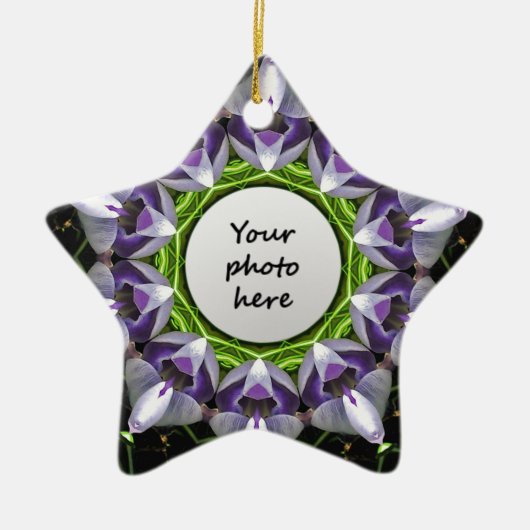 Lila Blume Keramikornament (Vorne)