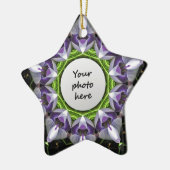 Lila Blume Keramikornament (Links)
