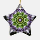 Lila Blume Keramikornament (Hinten)