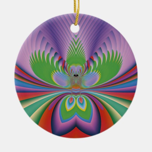 Lila Blume Keramikornament (Vorne)