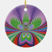 Lila Blume Keramikornament (Hinten)