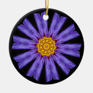 Lila Blume Keramikornament