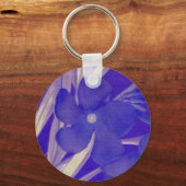 Lila Blume Keychain Schlüsselanhänger (Vorderseite)