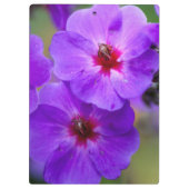 Lila Blume Klemmbrett (Rückseite)