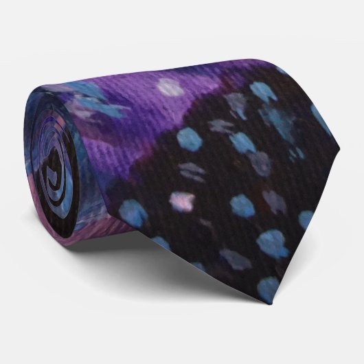 Lila Blume Krawatte (Gerollt)