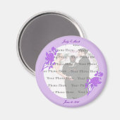 Lila Blume kundenspezifisches Round-Magnet Magnet (Vorderseite/Rückseite)