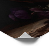 Lila Blume Kunst, Dichtung und Musik Poster (Ecke)