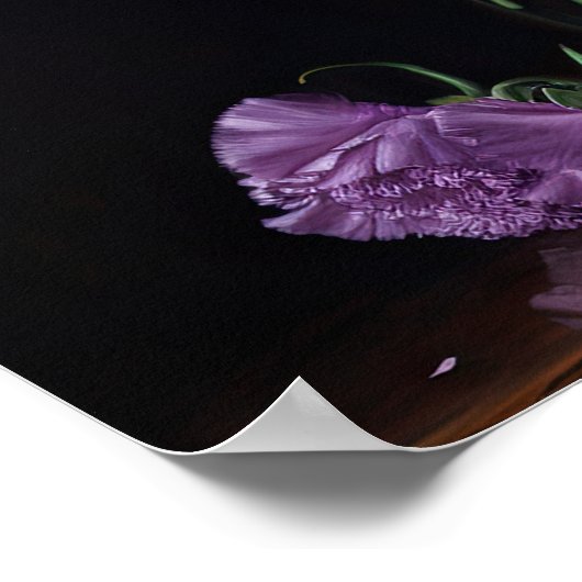Lila Blume Kunstdruckposter Poster (Ecke)