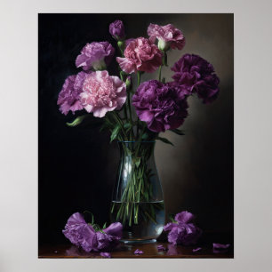 Lila Blume Kunstdruckposter Poster