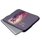 Lila Blume Laptopschutzhülle (Vorne Knopf)