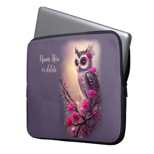 Lila Blume Laptopschutzhülle (Vorderseite Links)