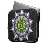 Lila Blume Laptopschutzhülle (Vorderseite Links)