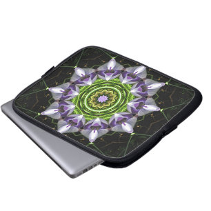 Lila Blume Laptopschutzhülle