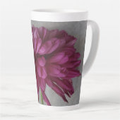 Lila Blume Latte Tasse (Rechte Ecke)