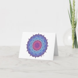 Lila Blume Leaf Mandala Karte
