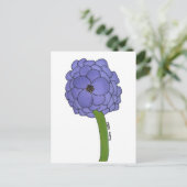 Lila Blume - Leer Postkarte (Stehend Vorderseite)