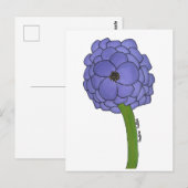 Lila Blume - Leer Postkarte (Vorne/Hinten)