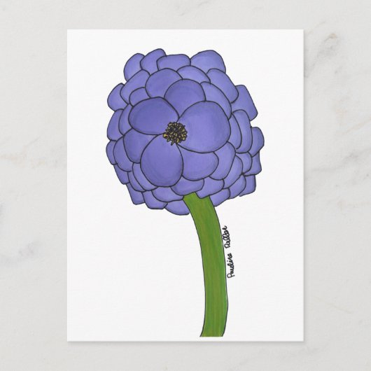 Lila Blume - Leer Postkarte (Vorderseite)