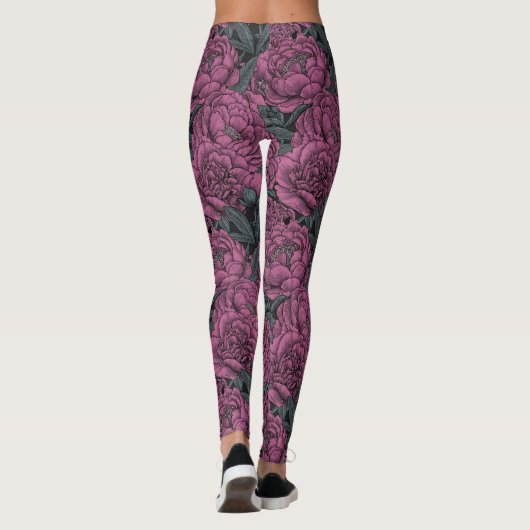 Lila Blume Leggings (Rückseite)