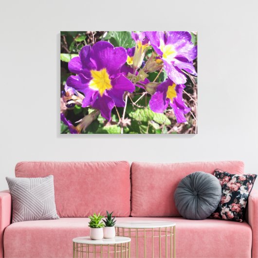 Lila Blume Leinwanddruck (Insitu (Wohnzimmer))