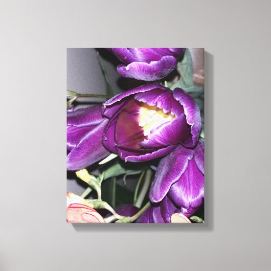 Lila Blume Leinwanddruck (Vorderseite)