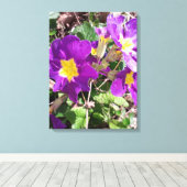 Lila Blume Leinwanddruck (Insitu (Holzboden))