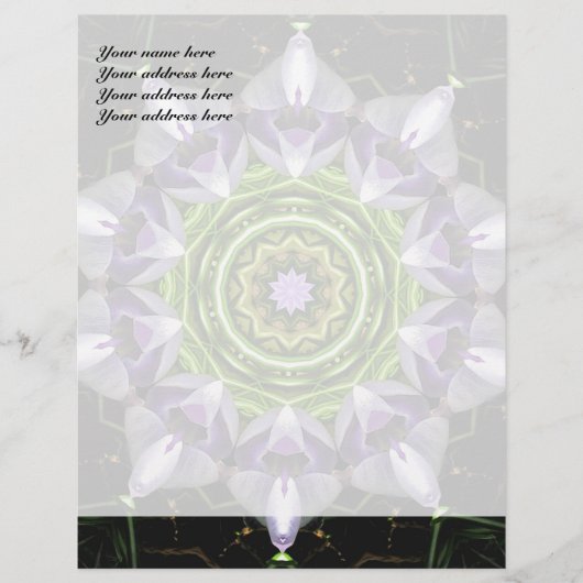 Lila Blume Letterhead-Design Briefkopf (Vorderseite)