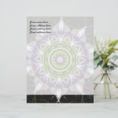 Lila Blume Letterhead-Design Briefkopf (Stehend Vorderseite)