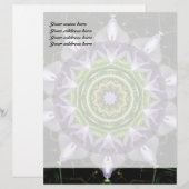 Lila Blume Letterhead-Design Briefkopf (Vorne/Hinten)