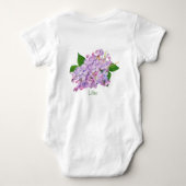 lila Blume lila Aquarell T - Shirt (Rückseite)