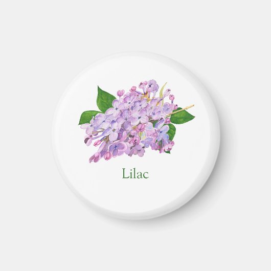 lila Blume lila Aquarellfarbe botanisch Magnet (Vorne)