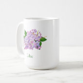 lila Blume lila Wasserfarbe Kaffeetasse (Vorderseite Links)