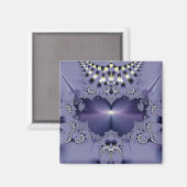 Lila Blume Magnet (Vorderseite/Rückseite)