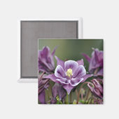 Lila Blume Magnet (Vorderseite/Rückseite)